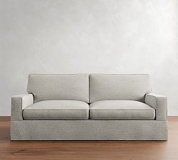 PB Comfort Square Arm Slipcovered Sofa (62&quot;-98&quot;)