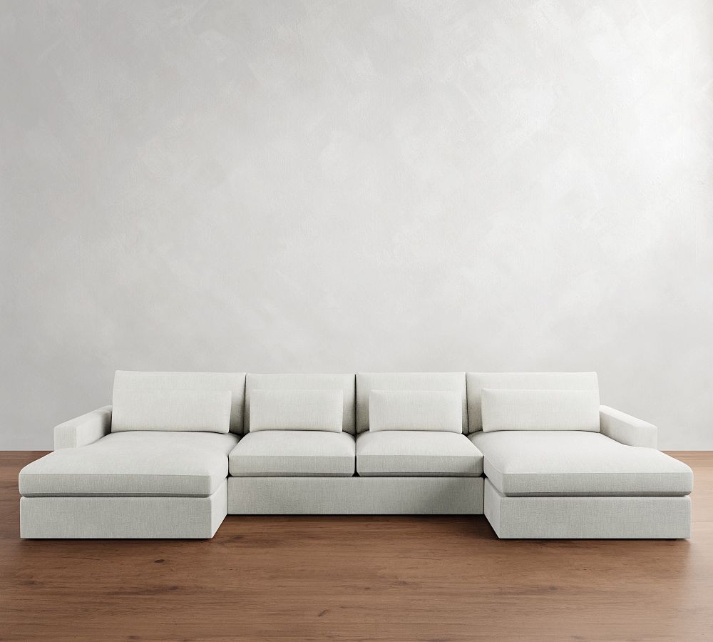 Westwood Square Arm Deep Seat Double Chaise Sectional (172&quot;&ndash;197&quot;)