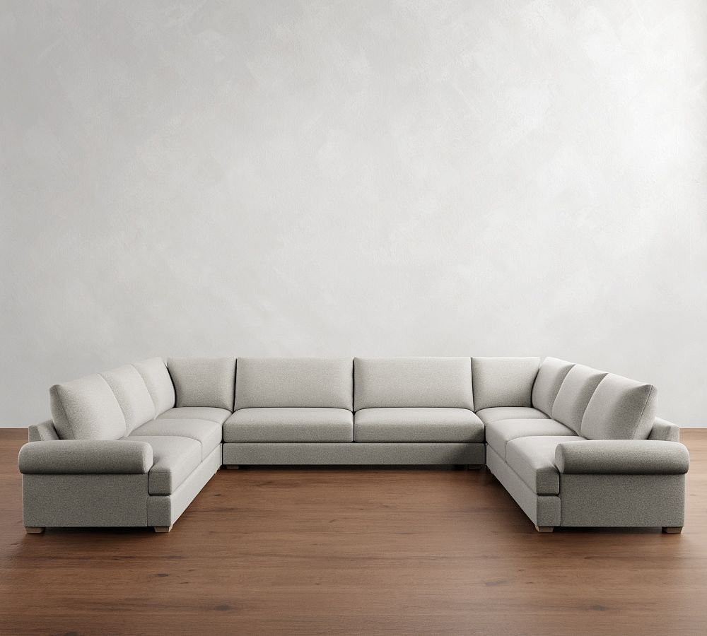 Canyon Roll Arm U-Shaped Sectional (153&quot;&ndash;188&quot;)