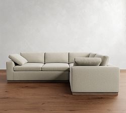 Dream Wide Arm Wood Base 3-Piece Sectional (120&quot;)