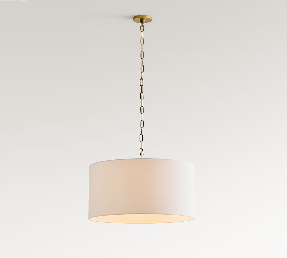 Linen Drum Pendant (18&quot;-24&quot;)