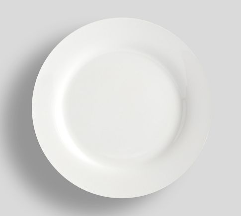 Caterer's Box Rim Porcelain Salad Plates, Set of 12 - White