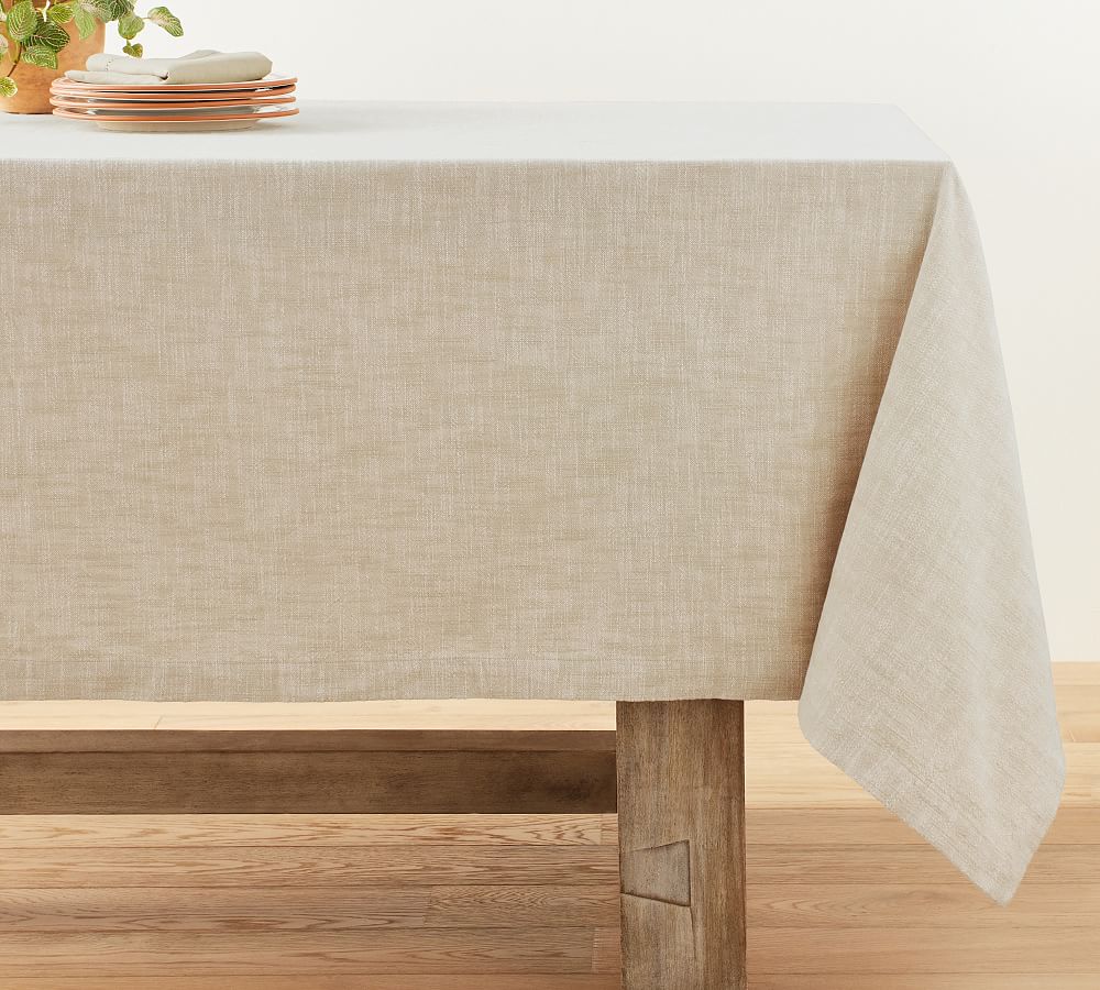 Organic Cotton Casual Tablecloth - Flax