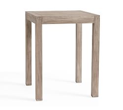 Indio Outdoor Bar Table, Weathered Gray