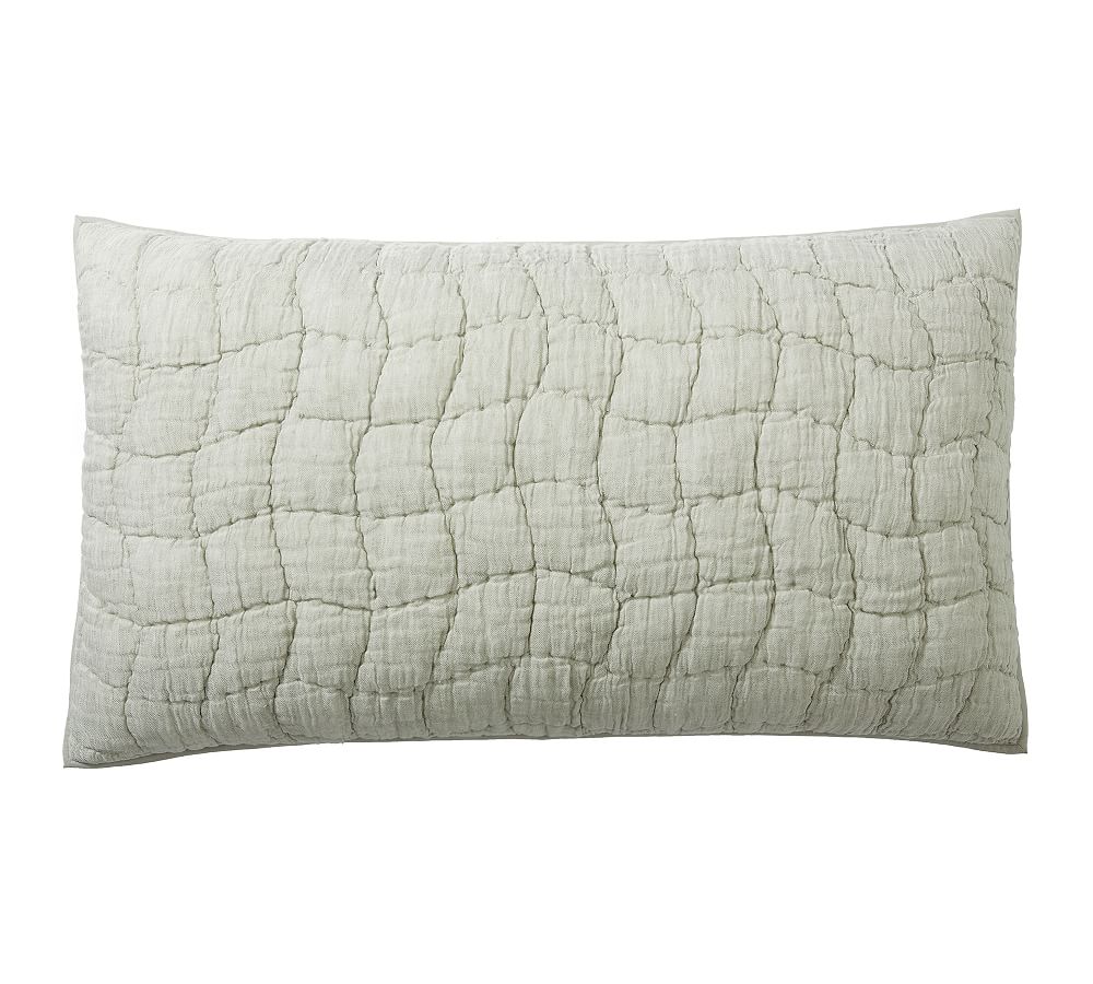 Cloud Quilted Sham (Color: Eucalyptus, Size: King)