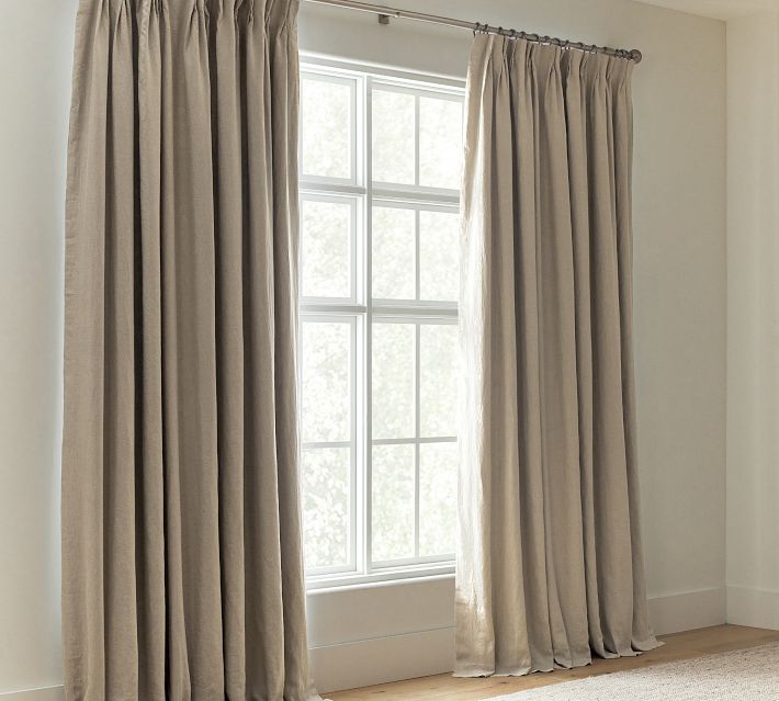 Pottery Barn CURTAIN CLASSIC BELGIAN FLAx LINEN 50 outlet by 84