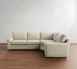 Pearce Square Arm Reversible Reclining 4-Piece Wedge Sectional (125&quot;)