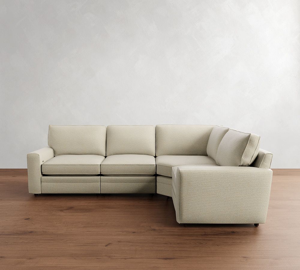 Pearce Square Arm Reversible Reclining 4-Piece Wedge Sectional (125&quot;)