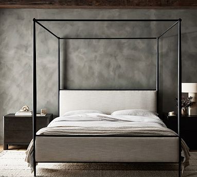 Pottery barn metal canopy bed discount