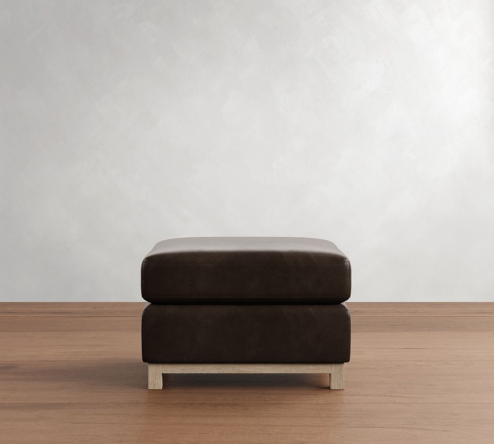 Henley Tufted Leather Ottoman