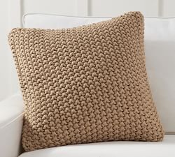 Soft Textured Neutral Pillow Cover &amp; Throw Blanket Set