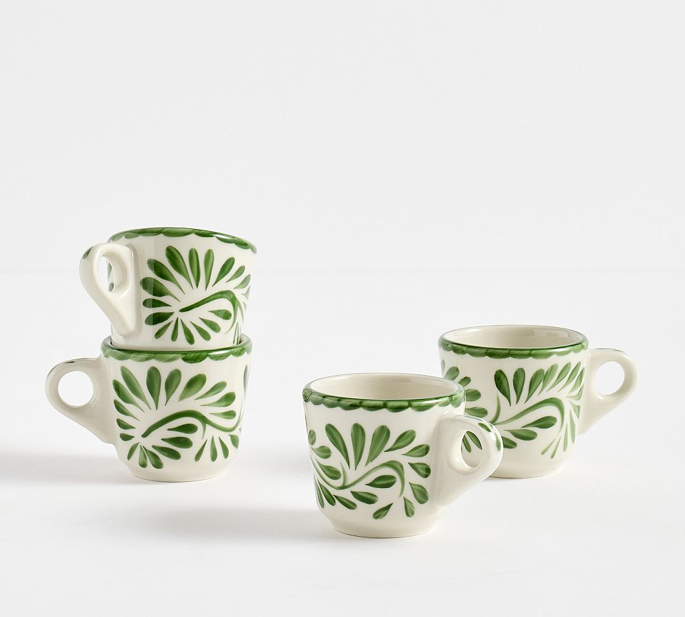 Puebla Porcelain Espresso Cups - Set of 4