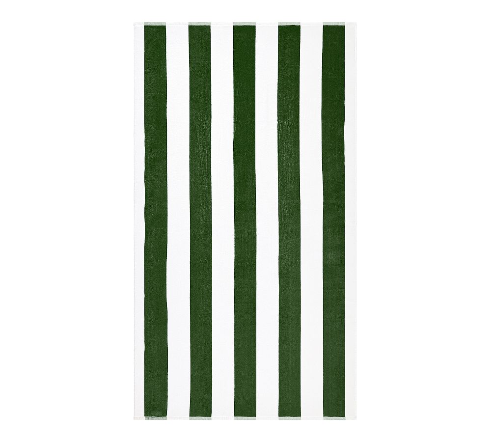 Classic Awning Striped Towel - Deep Emerald