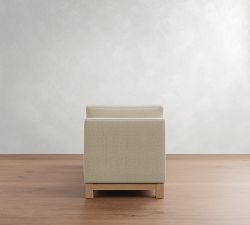 Jake Tufted Seadrift Wood Base Settee (74&quot;)