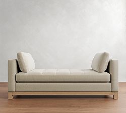 Jake Tufted Seadrift Wood Base Settee (74&quot;)