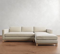 Jake Seadrift Wood Base Chaise Sectional (110&quot;&ndash;120&quot;)