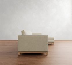 Jake Seadrift Wood Base Chaise Sectional (110&quot;&ndash;120&quot;)