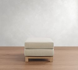 Jake Seadrift Wood Base Ottoman