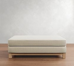 Jake Seadrift Wood Base Sectional Ottoman