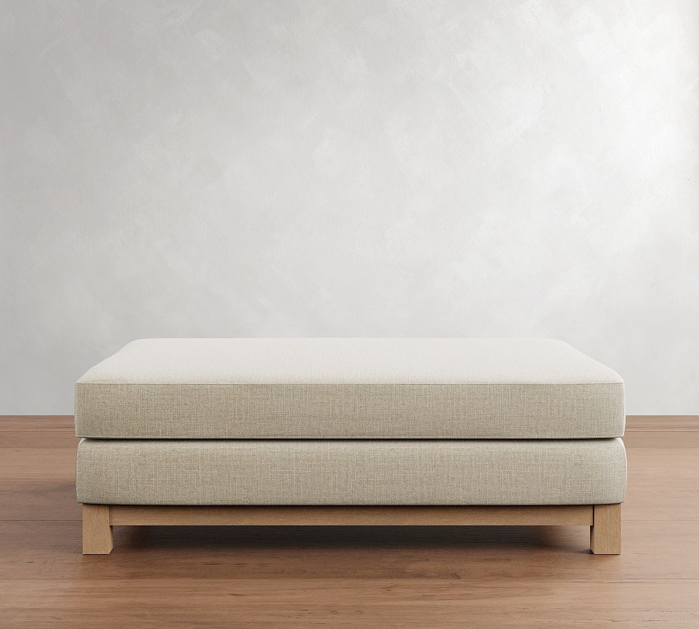 Jake Seadrift Wood Base Sectional Ottoman