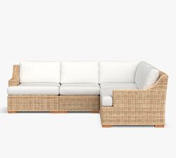 Huntington Wicker 5-Piece Slope Arm Outdoor Sectional (100&quot;)