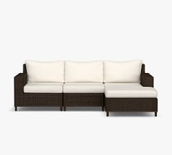 Torrey Wicker 3-Piece Single Chaise Outdoor Sectional (99&quot;)