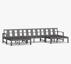 Indio Metal 3-Piece Loveseat Sectional with Ottoman (105&quot;)