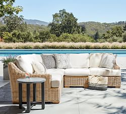 Huntington Wicker 5-Piece Slope Arm Outdoor Sectional (100&quot;)