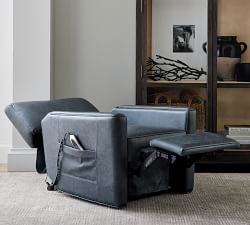 Irving Square Arm Leather Power Lift Recliner