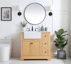 Annelie 36-42&quot; Marble Top Single Sink Vanity
