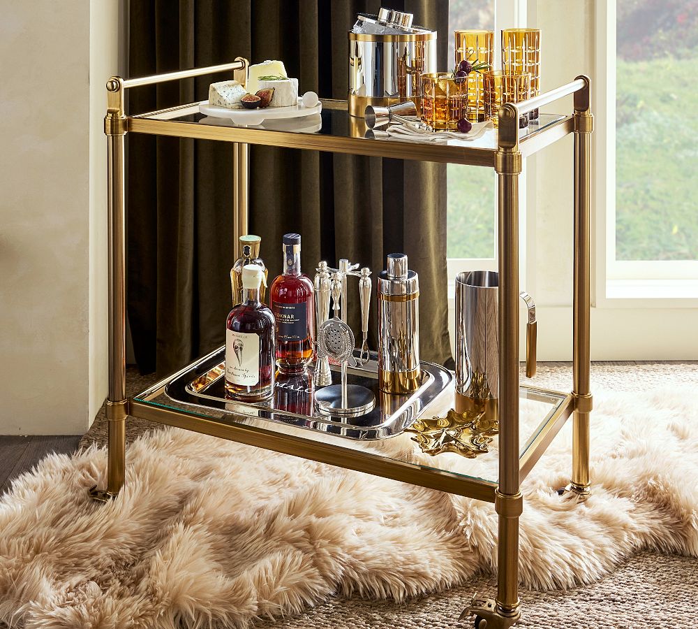 Everson Metal Bar Cart (31.5&quot;)