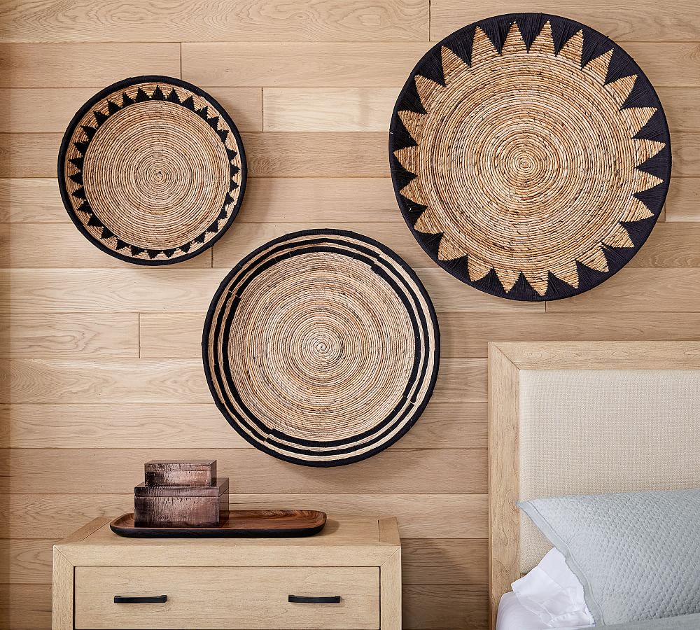 Sunny Handwoven Basket Wall Art
