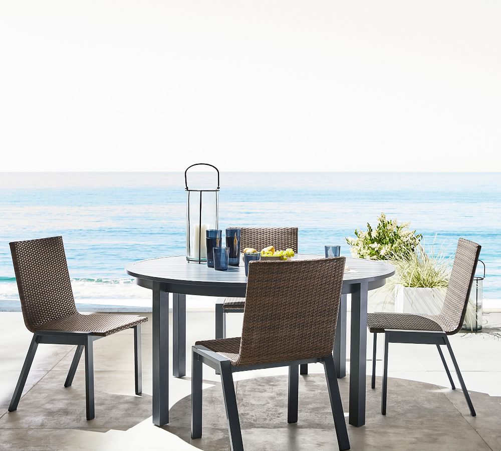 Indio Metal Round Outdoor Dining Table (40&quot;-60&quot;)