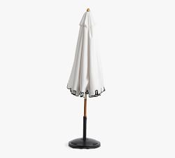 Premium 9' Round Portofino Patio Umbrella &ndash; Teak Tilt Frame&#8203;