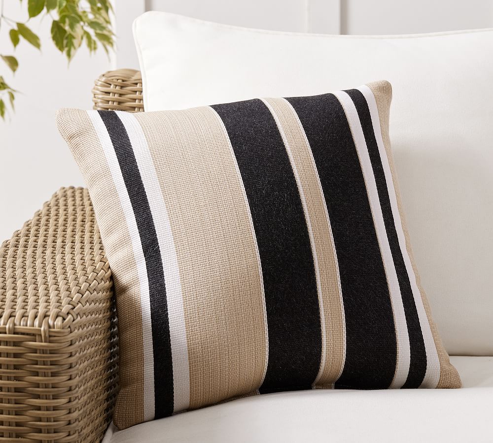Open Box: Sunbrella&#0174; Ziva Striped Indoor/Outdoor Pillow