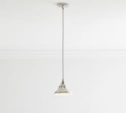 Curved Metal Bell Cord Pendant (10&quot;-13&quot;)