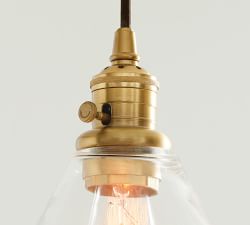 Flared Glass Cord Pendant (7&quot;-11&quot;)