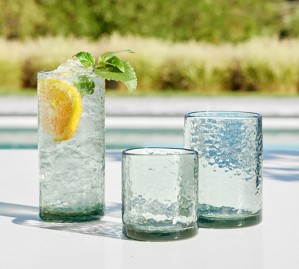 Hammered Outdoor Drinking Glasses