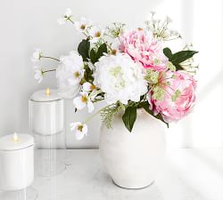 Faux Queen Anne's Lace And Cosmos Bouquet