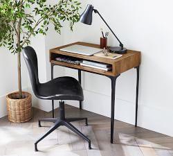 Burke Leather Swivel Desk Chair