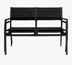 Fiji Metal &amp; Mesh Stackable Outdoor Loveseat (47&quot;)