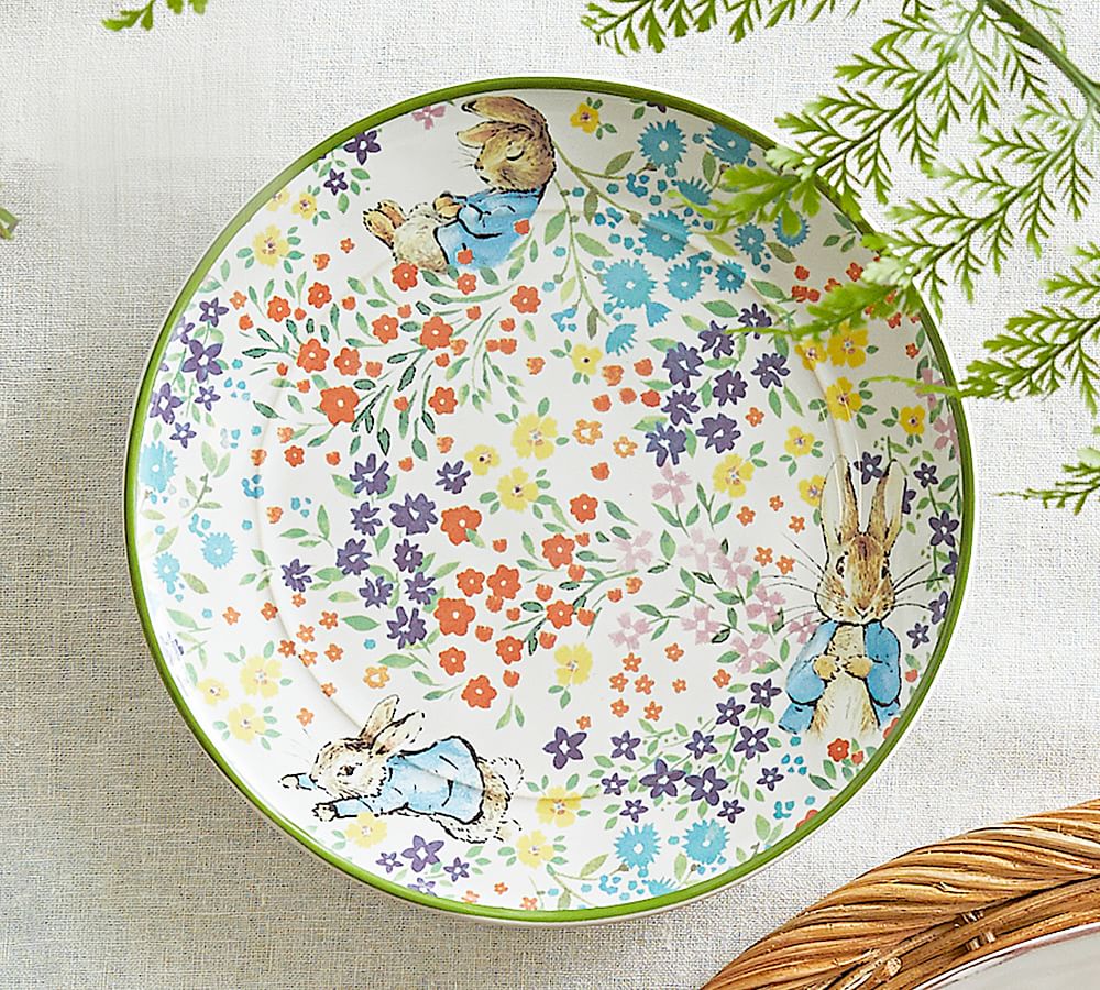 Peter Rabbit&#8482; Floral Stoneware Appetizer Plates - Set of 4