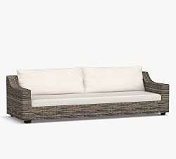 Torrey Wicker Slope Arm Outdoor Sofa (110&quot;)
