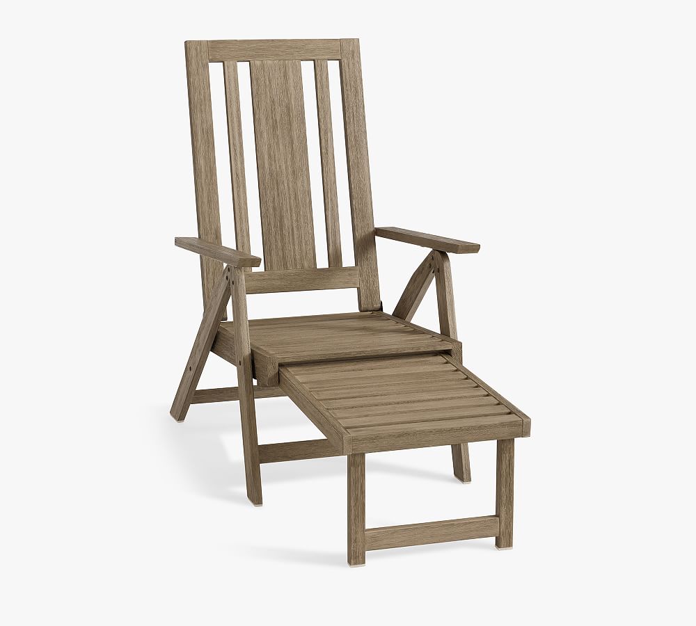 Indio Eucalyptus Steamer Outdoor Chaise Lounge