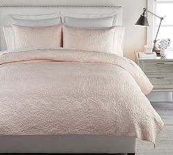 Monique Lhuillier Blossom Embroidered Cotton Quilt