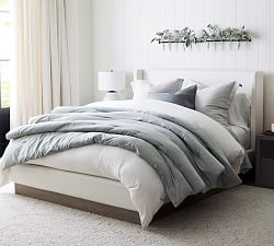 Jake Upholstered Wood Base Platform Bed