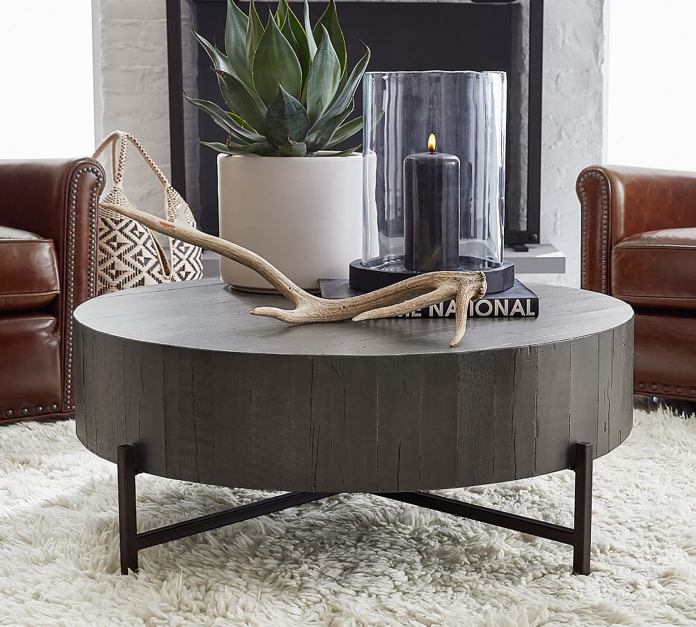 Fargo Round Reclaimed Wood Coffee Table (40&quot;)