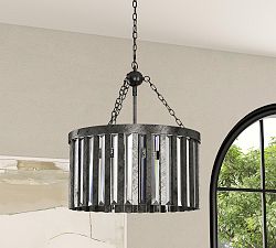 Catri Iron &amp; Glass Chandelier (18&quot;)