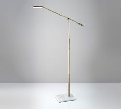 Post LED Marble Floor Lamp (47&quot;-61&quot;)