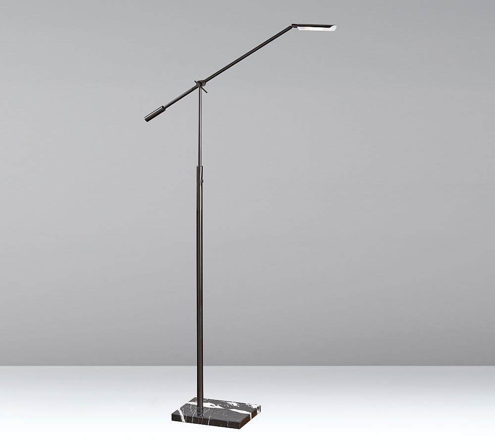 Post LED Marble Floor Lamp (47&quot;-61&quot;)